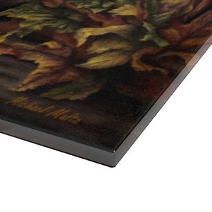 A Touch of Autumn Glass Cutting Board Large