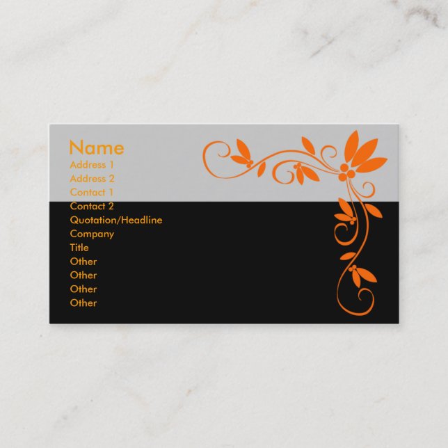 A Touch of Class Business Cards (Front)