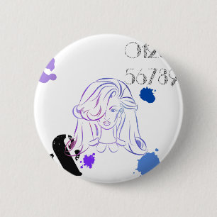 A Touch of Colour Watercolor Splatters 6 Cm Round Badge