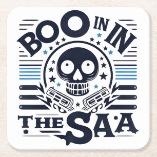 A Touch of History: Celebrating Halloween in Ameri Square Paper Coaster