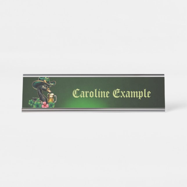 A touch of Ireland:  Desk Name Plate (Front)