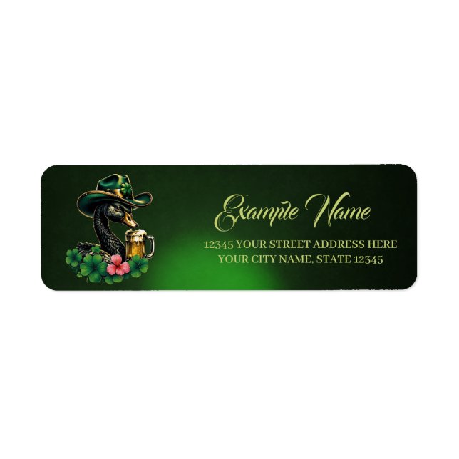 A touch of Ireland: Return Address Label (Front)