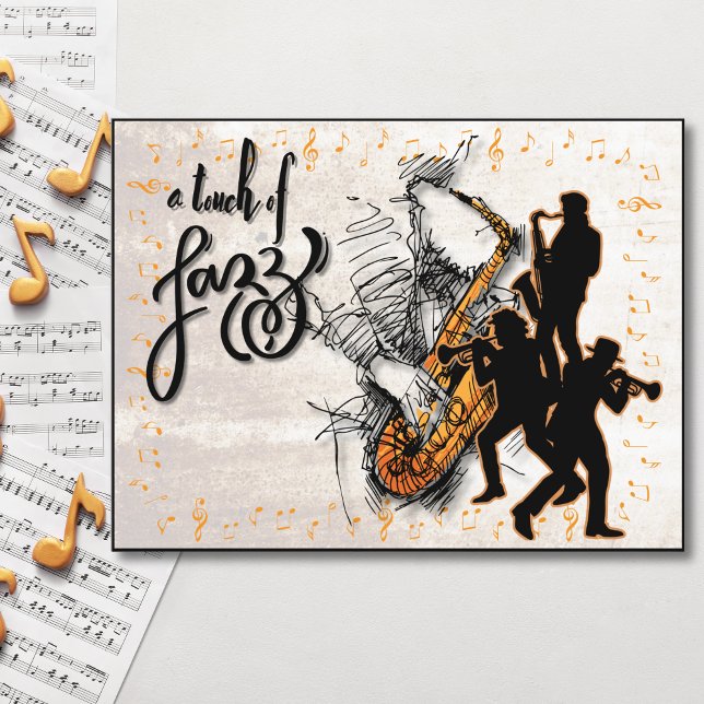 A Touch of Jazz – Elegant Saxophone Postcard (Creator Uploaded)