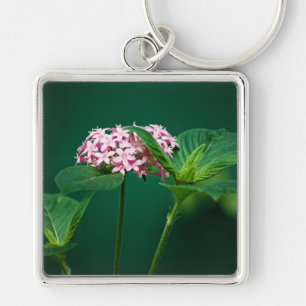 A Touch of Pink in the Green Keychain