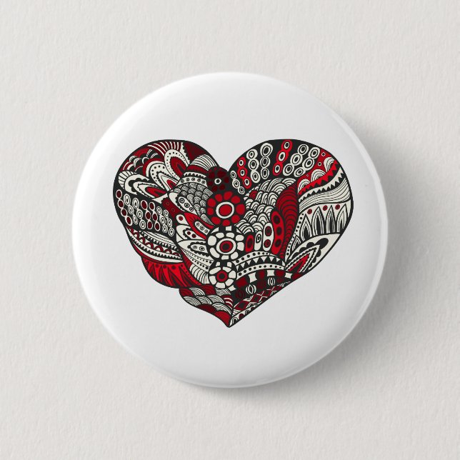 A touch of red 6 cm round badge (Front)