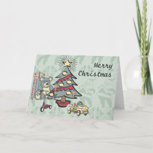 A Touch of Retro Christmas Holiday Card