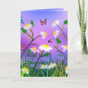 A Touch Of Spring,  Birthday Greeting Card