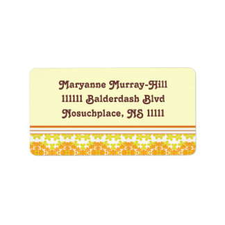 A Touch of Spring Orange Daisy Chain Address Label