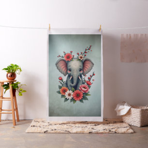 A touch of summer: The baby elephant Fabric