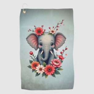 A touch of summer: The baby elephant Golf Towel