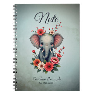 A touch of summer: The baby elephant Notebook