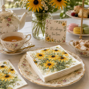 A touch of sunshine sunflower napkin