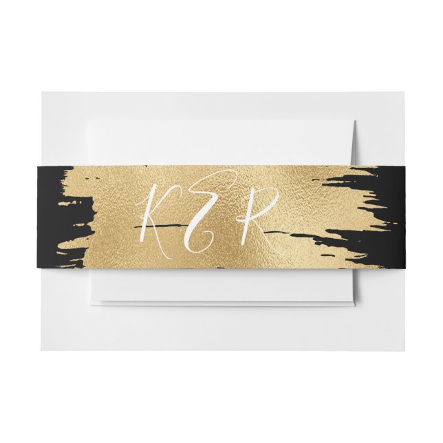 A Touch of Tallit Bar or Bat Mitzvah Invitation Belly Band (Front Example)