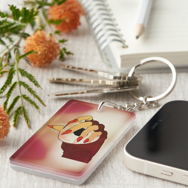 A Touch of Trippy Vision Key Ring (Front Right)