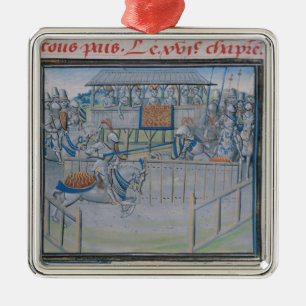 A Tournament in London: Jousting Metal Ornament