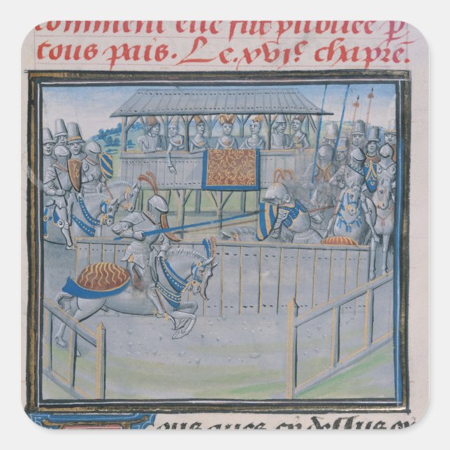 A Tournament in London: Jousting Square Sticker (Front)