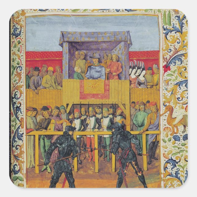 A Tournament of Hand-to-Hand Combat Square Sticker (Front)
