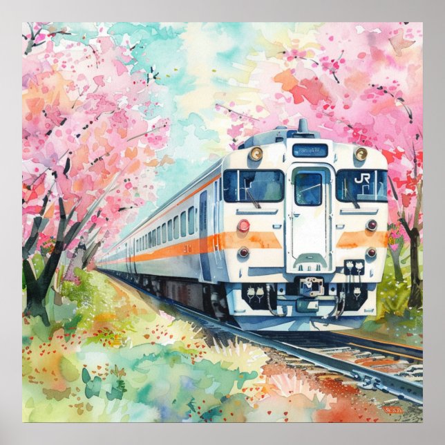 A Train in Springtime Poster (Front)