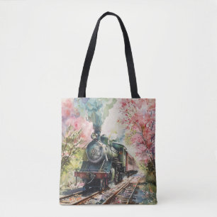 A Train in Springtime Tote Bag