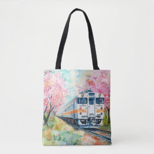 A Train in Springtime Tote Bag
