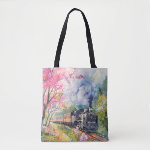 A Train in Springtime Tote Bag