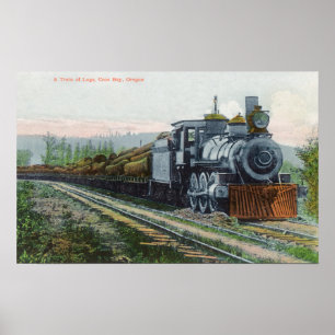 A Train of LogsCoos Bay, OR Poster