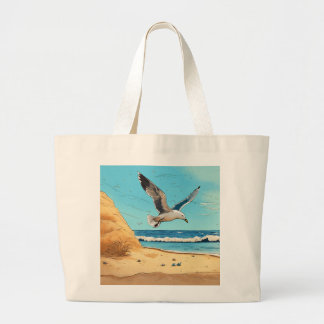 A Tranquil Ocean Escape Large Tote Bag