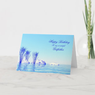 A tranquil scene birthday card for Godfather