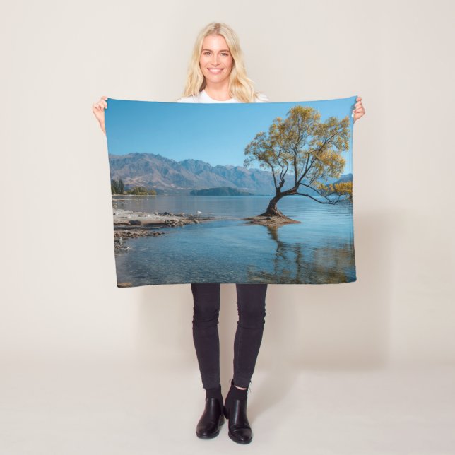 A Tree in a Lake Fleece Blanket (In Situ)