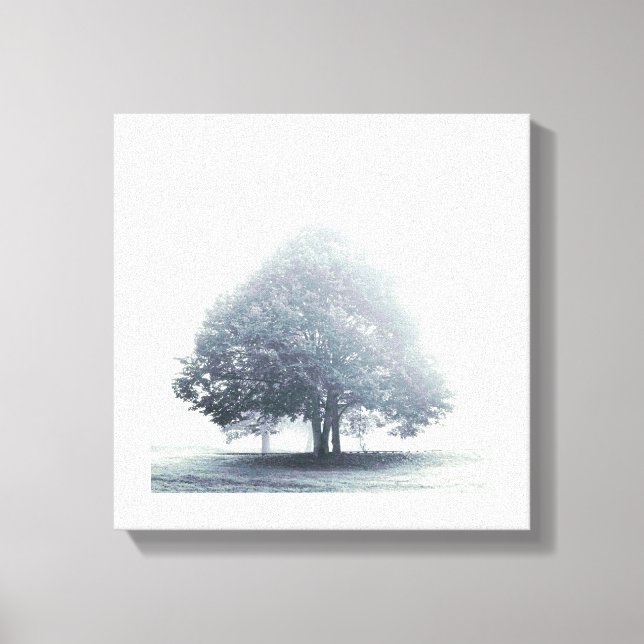 A Tree in Fog Canvas Print (Front)