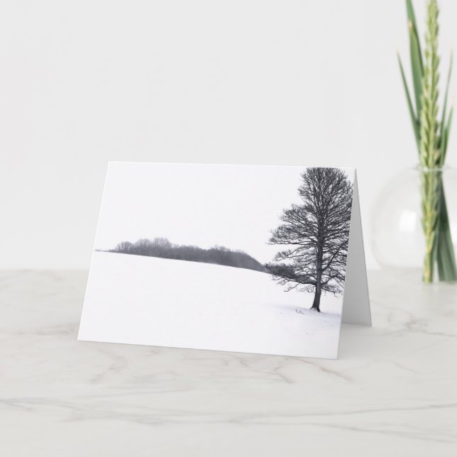 A Tree In Winter Holiday Card (Front)