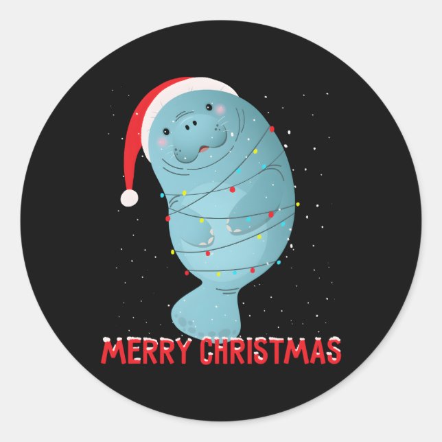 A Tree Lights Classic Round Sticker (Front)