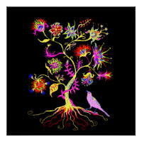 A tree of life and a bird