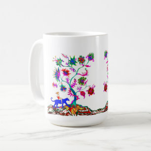A tree of life and a girl coffee mug