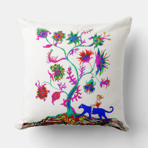 A tree of life and a girl cushion