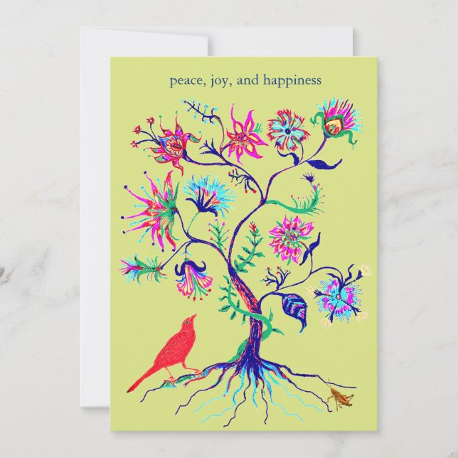 A tree of life holiday card (Front)
