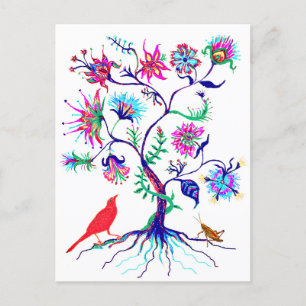 A tree of life holiday postcard