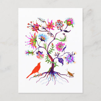 A tree of life invitation postcard