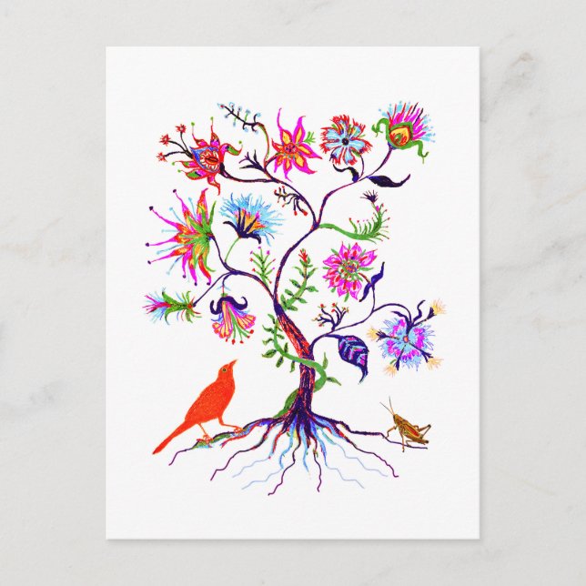 A tree of life invitation postcard (Front)