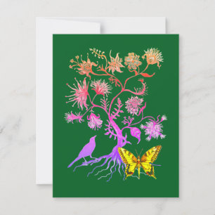 A tree of life RSVP card