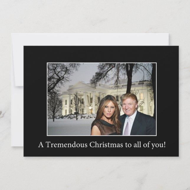 a tremendous Christmas from Donald and Melania Holiday Card (Front)