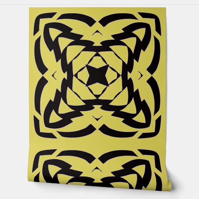 A trendy yellow & black Ratti_Creative_Arts"  Wallpaper (Unrolling)