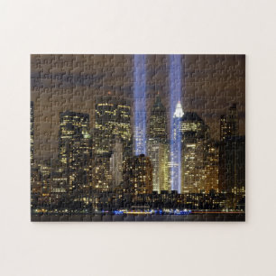 A tribute to the Twin Towers on 9/11. Jigsaw Puzzle