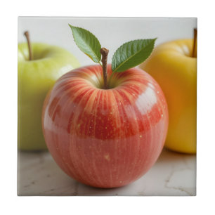 A Trio of Apples Ceramic Tile