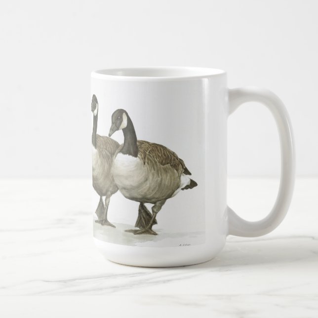 A trio of Canada Geese mug (Right)