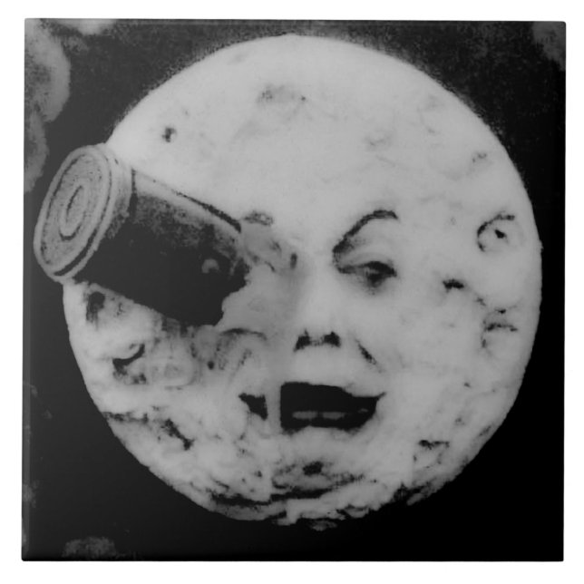 A Trip to the Moon Ceramic Tile (Front)