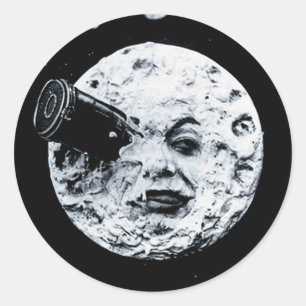 A Trip to the Moon Classic Round Sticker