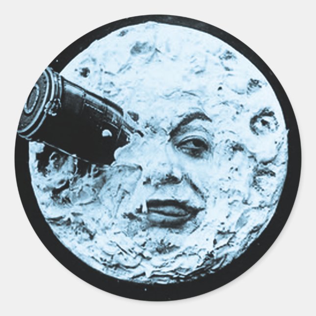 A Trip to the Moon Classic Round Sticker (Front)