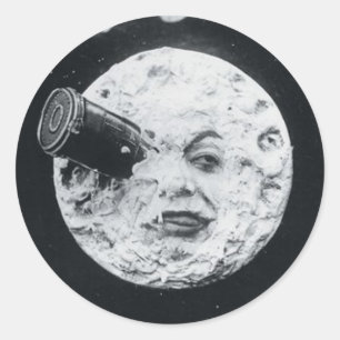 A Trip to the Moon Classic Round Sticker