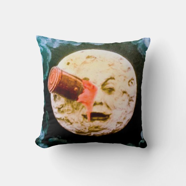 A Trip to the Moon (Hand Tinted) Cushion (Front)